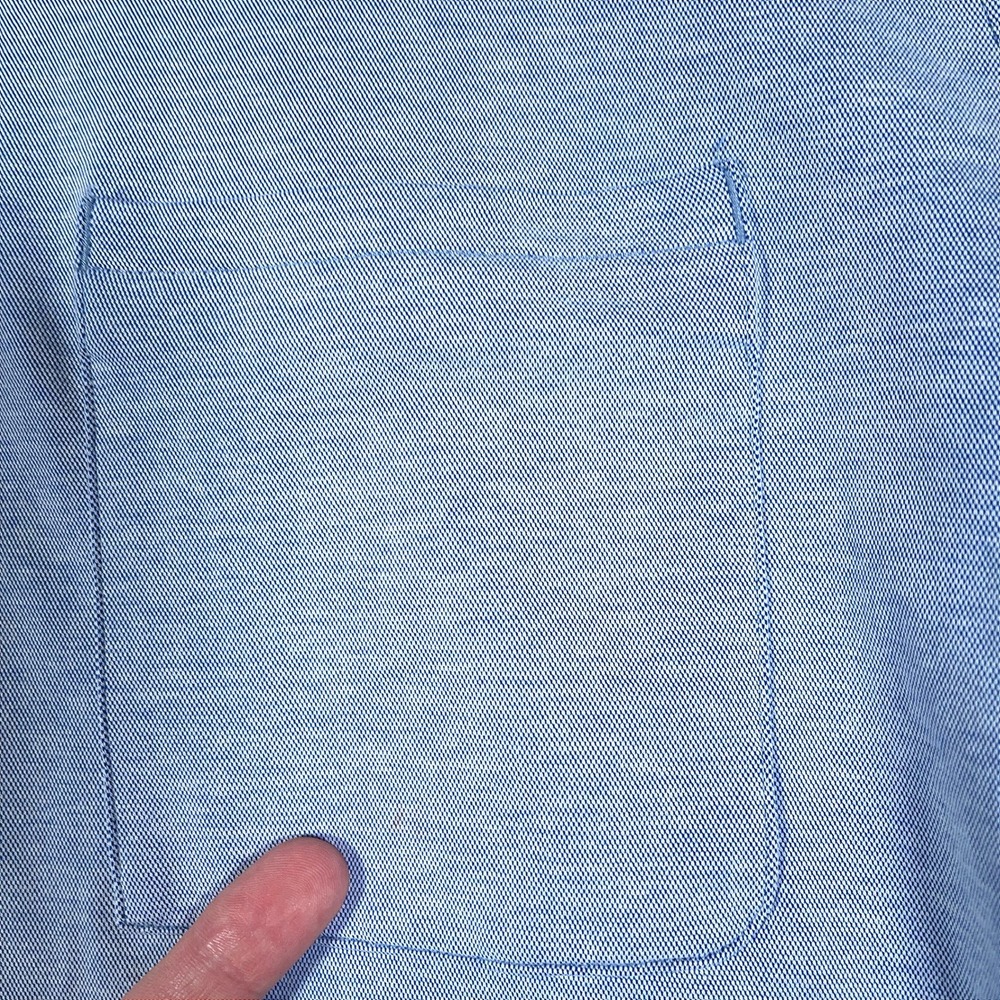 Lululemon Commission Shirt Mens M Blue Short Sleeve Button Down Pocket #AB447 - Picture 6 of 8